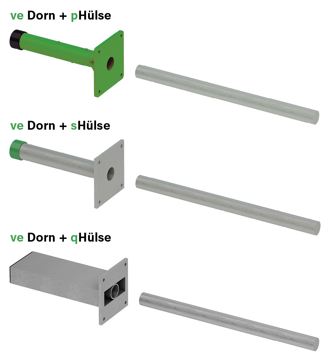 Rundstahldorne: ebea QD-20 | QD-22 | QD-30 | QD-35